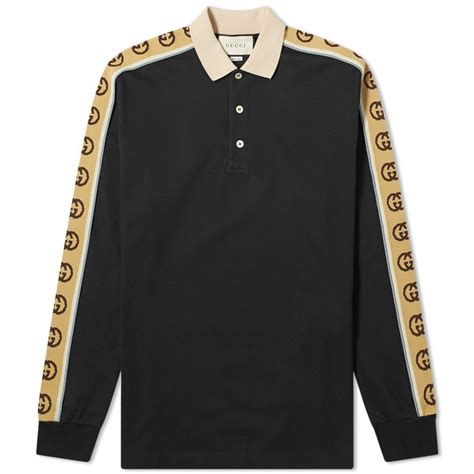 gucci shirt men's long sleeve|gucci long sleeve polo shirt.